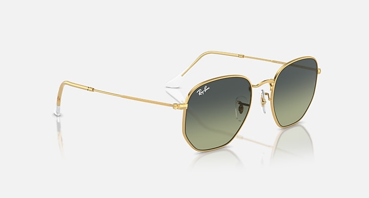 Ray-Ban HEXAGONAL Arista Gold with Green Vintage Gradient lenses - Alternative