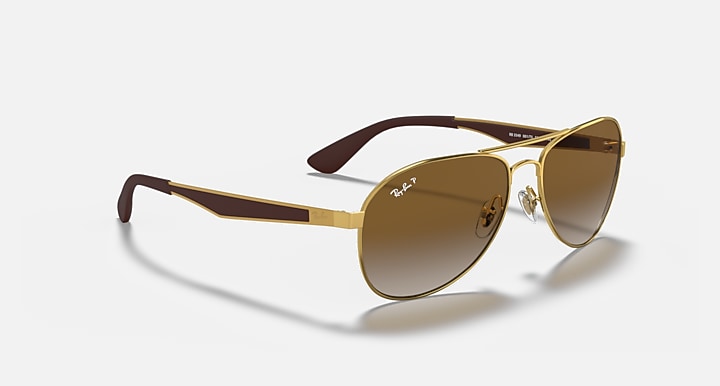 Ray-Ban RB3549 Arista Gold; Gold with Brown Polarized Gradient lenses - Alternative