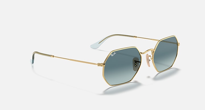 Ray-Ban OCTAGONAL CLASSIC Arista Gold with Blue Gradient Gradient lenses - Alternative