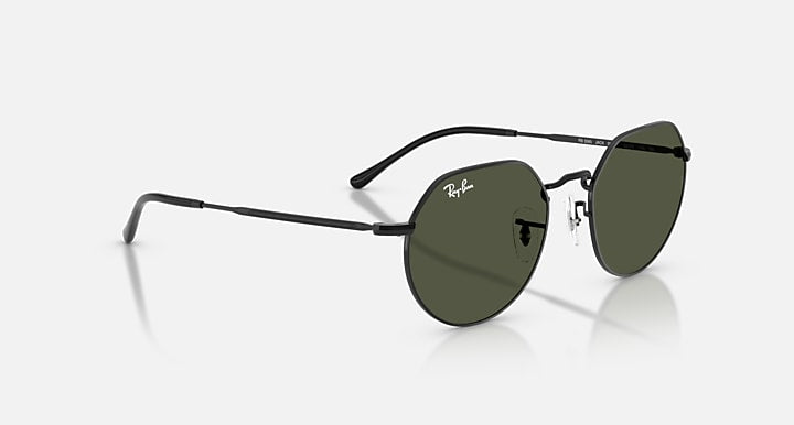 Ray-Ban JACK Black with Dark Green Solid Color lenses - Alternative