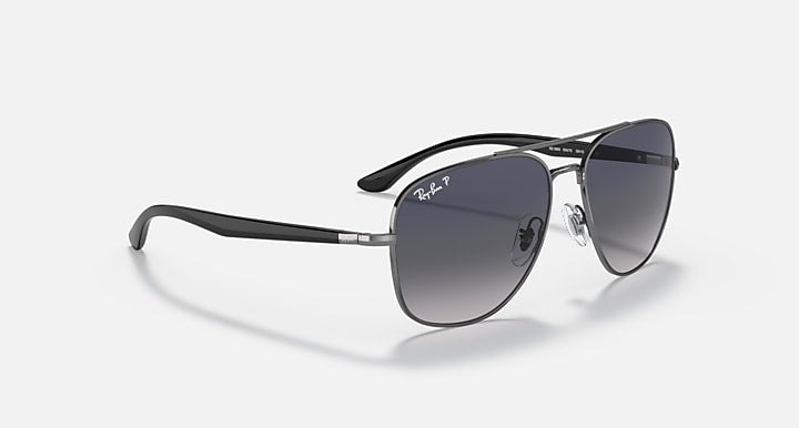 Ray-Ban RB3683 Gunmetal; Black with Blue & Grey Polarized Solid Color lenses - Alternative