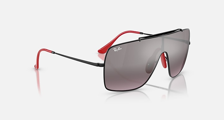 Ray-Ban RB3697M SCUDERIA FERRARI COLLECTION Black with Violet Mirror Gradient Silver Gradient - Mirror lenses - Alternative