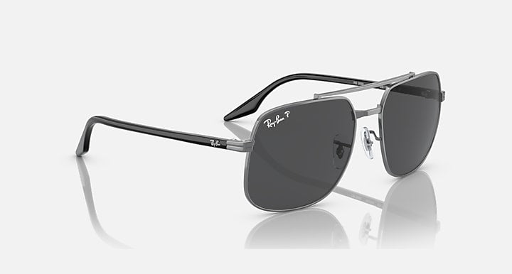 Ray-Ban RB3699 POLARIZED+ LENSES Gunmetal; Black with Dark Grey Polarized+ Polarized+ lenses - Alternative