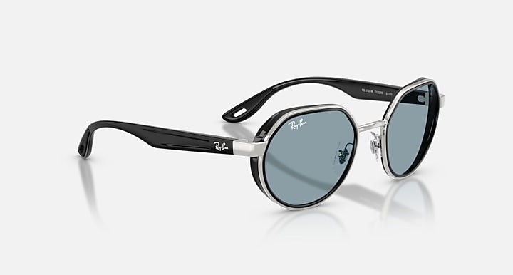 Ray-Ban RB3703M SCUDERIA FERRARI COLLECTION Silver; Black with Azure Solid Color lenses - Alternative