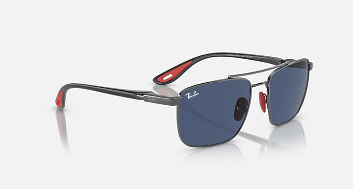 Ray-Ban RB3715M SCUDERIA FERRARI COLLECTION Gunmetal; Grey with Dark Blue Solid Color lenses - Alternative