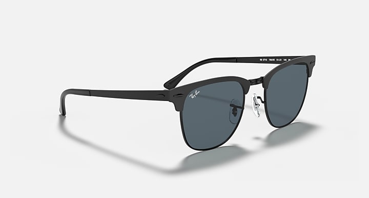 Ray-Ban CLUBMASTER METAL Black with Blue Solid Color lenses - Alternative