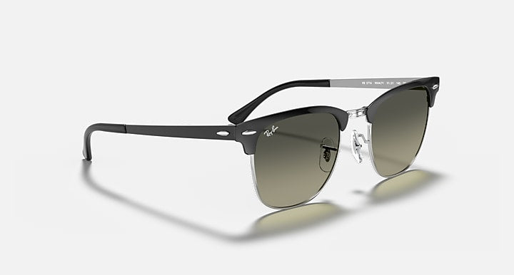 Ray-Ban CLUBMASTER METAL Black On Silver with Grey Gradient Gradient lenses - Alternative