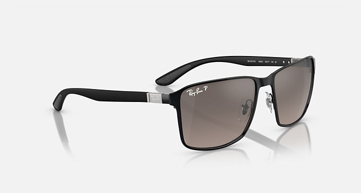 Ray-Ban RB3721 POLARIZED+ LENSES Black On Black; Black with Grey Polarized+ Polarized+ lenses - Alternative
