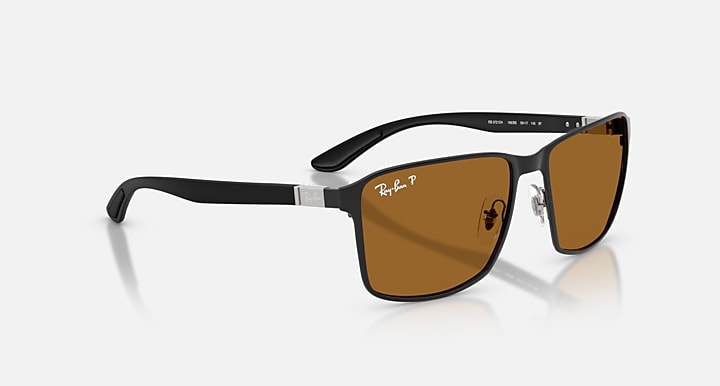 Ray-Ban RB3721 POLARIZED + LENSES Matte Black On Black; Black with Bronze Urban Polarized+ Polarized+ lenses - Alternative