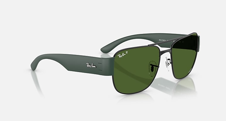 Ray-Ban RB3756 POLARIZED+ LENSES Black; Sand Black with Polarized+ Dark Green Polarized+ lenses - Alternative