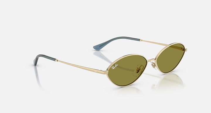 Ray-Ban KAI BIO-BASED Pale Gold with Green Solid Color lenses - Alternative
