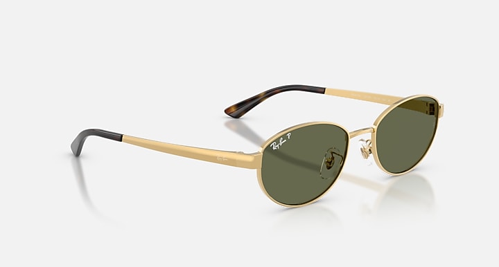 Ray-Ban RB3774D Arista Gold with Dark Green Polarized Solid Color lenses - Alternative