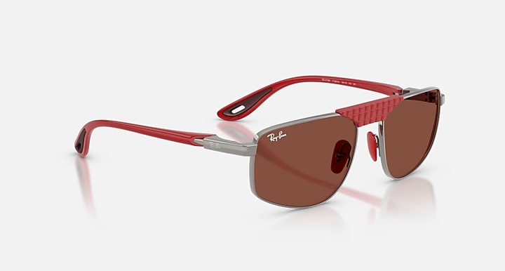 Ray-Ban RB3776M SCUDERIA FERRARI COLLECTION Gunmetal; Red with Red Solid Color lenses - Alternative