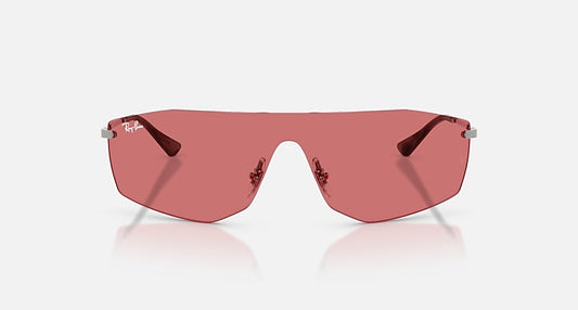 Ray-Ban ALIX BIO-BASED Gunmetal with Red Solid Color lenses - Front