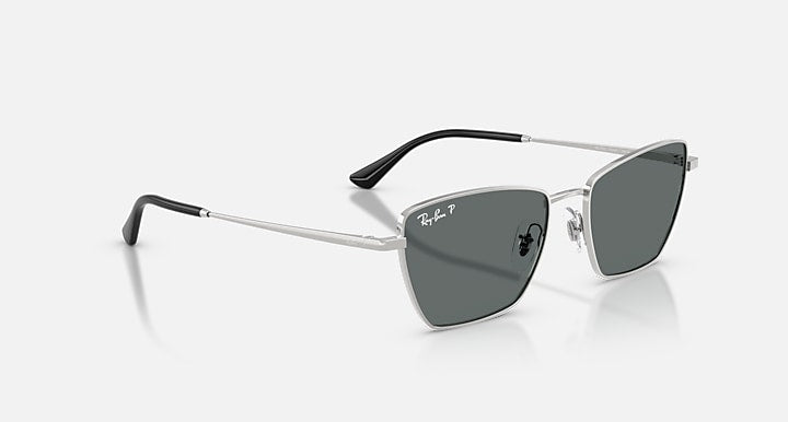 Ray-Ban DREA BIO-BASED Silver with Dark Grey Polarized Solid Color lenses - Alternative