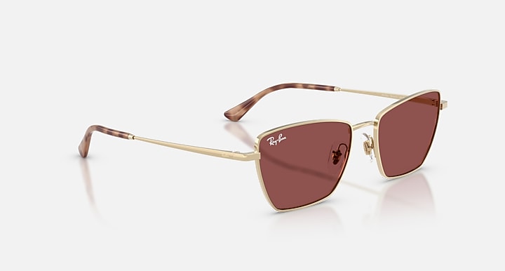 Ray-Ban DREA BIO-BASED Pale Gold with Dark Violet Solid Color lenses - Alternative