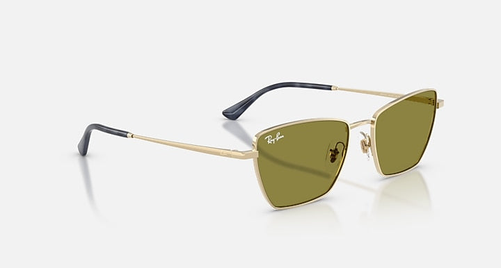 Ray-Ban DREA BIO-BASED Pale Gold with Green Solid Color lenses - Alternative