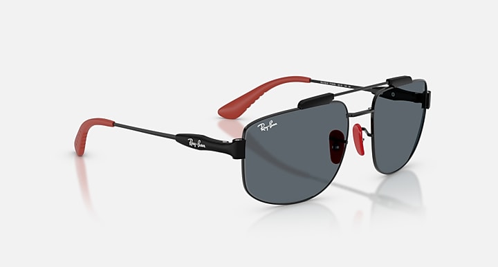 Ray-Ban RB3789M SCUDERIA FERRARI COLLECTION Black with Blue Solid Color lenses - Alternative