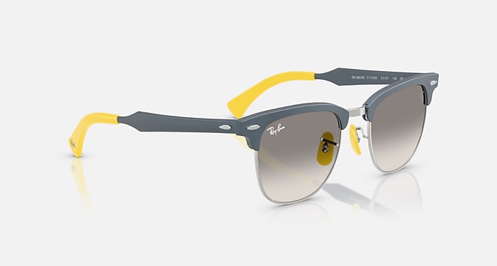 Ray-Ban RB3807M SCUDERIA FERRARI COLLECTION Brushed Blue On Silver; Brushed Blue with Clear Gradient Grey Gradient lenses - Alternative