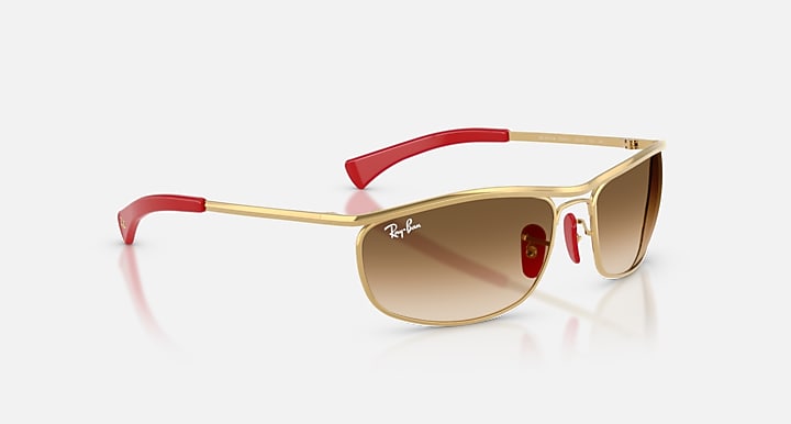 Ray-Ban RB3819M SCUDERIA FERRARI COLLECTION Gold with Brown Gradient lenses - Alternative