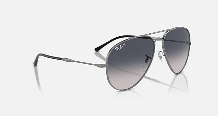 Ray-Ban OLD AVIATOR Gunmetal with Blue Polarized Gradient lenses - Alternative