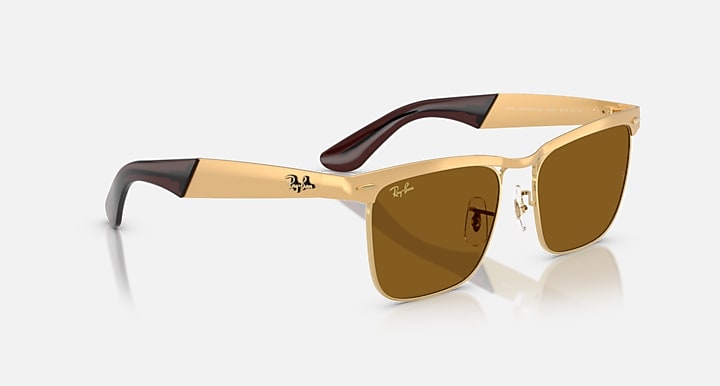 Ray-Ban WAYFARER DELUXE Sandblasted Legend Gold with Brown Solid Color lenses - Alternative