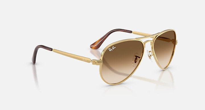 Ray-Ban AVIATOR MAX Arista Gold with Clear Gradient Brown Gradient lenses - Alternative