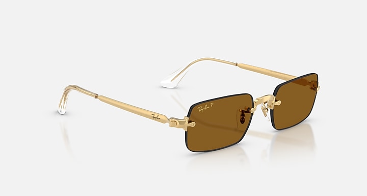 Ray-Ban RB3928 BY A$AP ROCKY Arista Gold with Dark Brown Polarized Solid Color lenses - Alternative