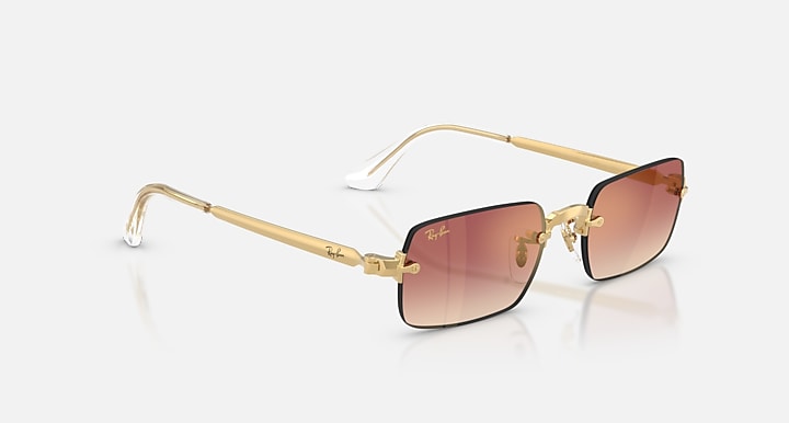 Ray-Ban RB3928 BY A$AP ROCKY Arista Gold with Clear Gradient Dark Violet Gradient - Mirror lenses - Alternative