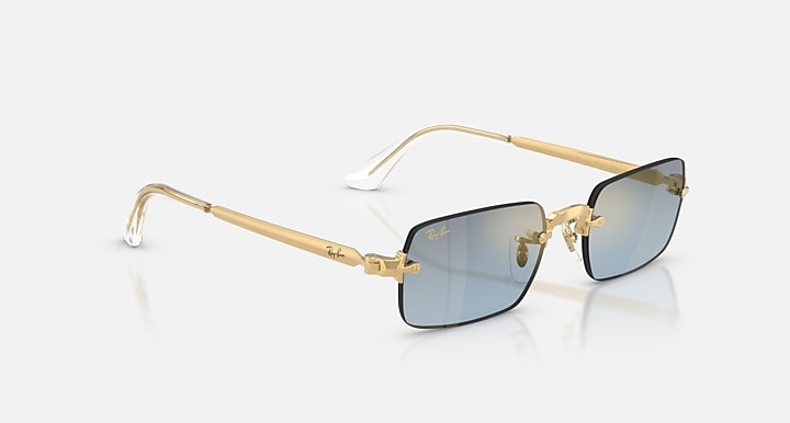 Ray-Ban RB3928 BY A$AP ROCKY Arista Gold with Blue Gradient Dark Grey Gradient - Mirror lenses - Alternative