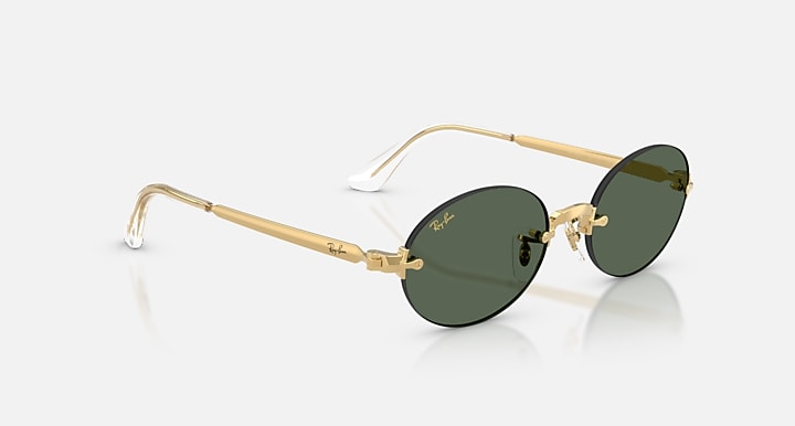 Ray-Ban RB3929 BY A$AP ROCKY Arista Gold with Dark Green Solid Color lenses - Alternative