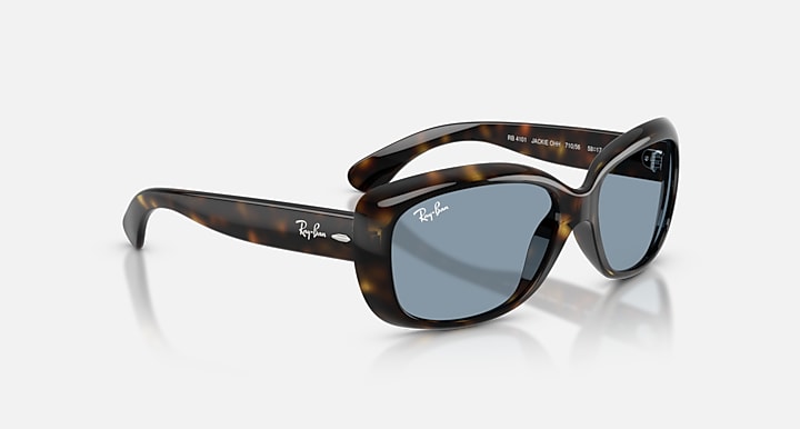 Ray-Ban JACKIE OHH Light Havana with Blue Solid Color lenses - Alternative