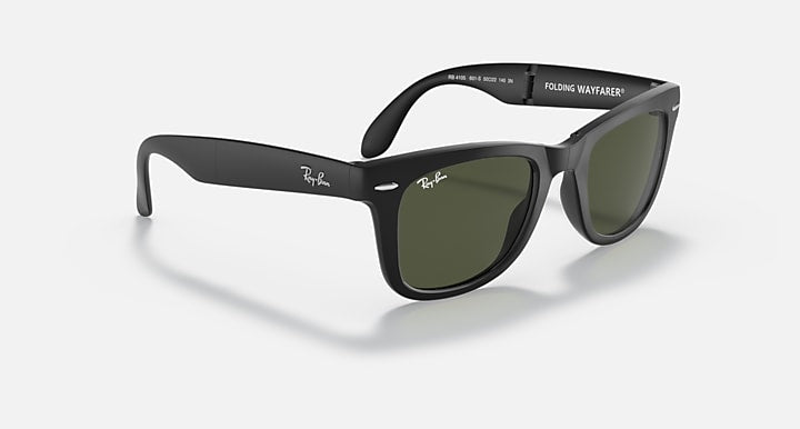 Ray-Ban WAYFARER FOLDING CLASSIC Black with G-15 Green Solid Color lenses - Alternative