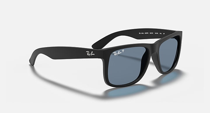 Ray-Ban JUSTIN CLASSIC Rubber Black; Black with Dark Blue Polarized Solid Color lenses - Alternative