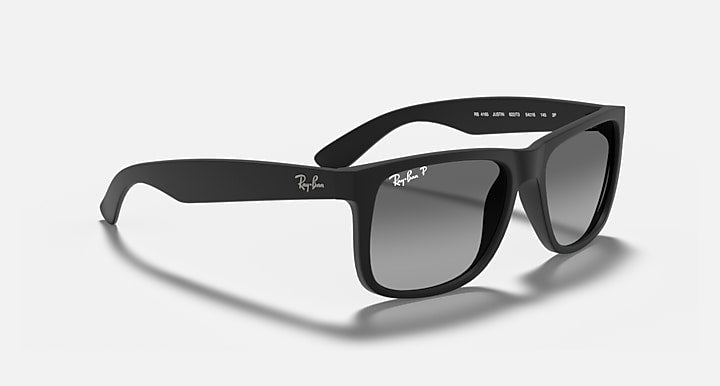 Ray-Ban JUSTIN CLASSIC Rubber Black; Black with Light Grey Polarized Gradient lenses - Alternative
