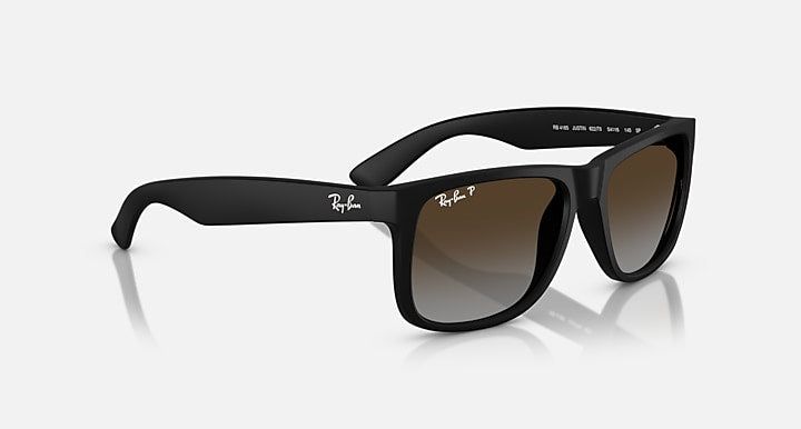 Ray-Ban JUSTIN CLASSIC Rubber Black with Polarized Light Grey Gradient Brow Gradient lenses - Alternative