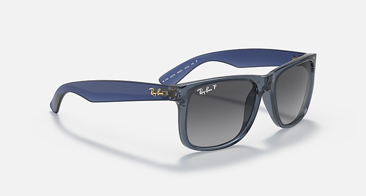 Ray-Ban JUSTIN CLASSIC Transparent Blue with Grey Polarized Gradient lenses - Alternative