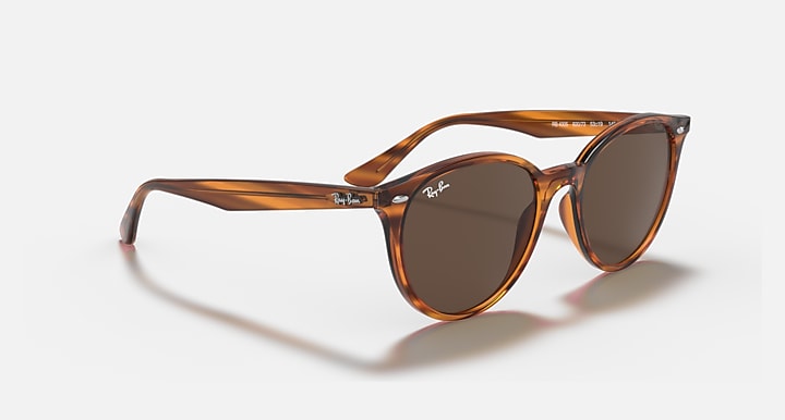 Ray-Ban RB4305 Striped Red Havana with Dark Brown Solid Color lenses - Alternative