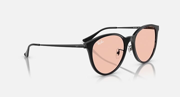 Ray-Ban RB4334D Black with Light Pink Solid Color lenses - Alternative