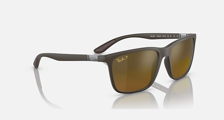 Ray-Ban RB4385 POLARIZED+ LENSES Brown with Gold & Brown Polarized+ Polarized+ lenses - Alternative