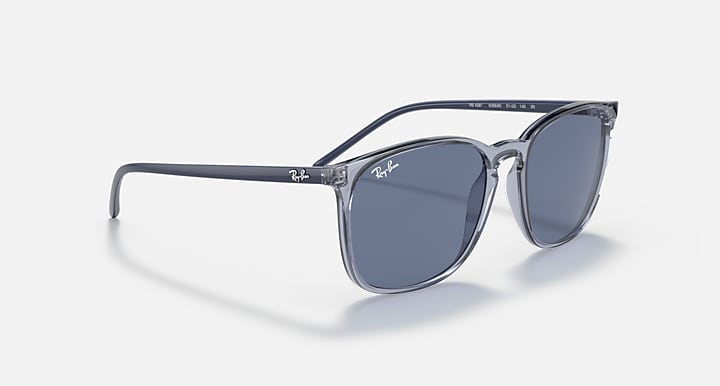 Ray-Ban RB4387 Transparent Blue with Dark Blue Solid Color lenses - Alternative
