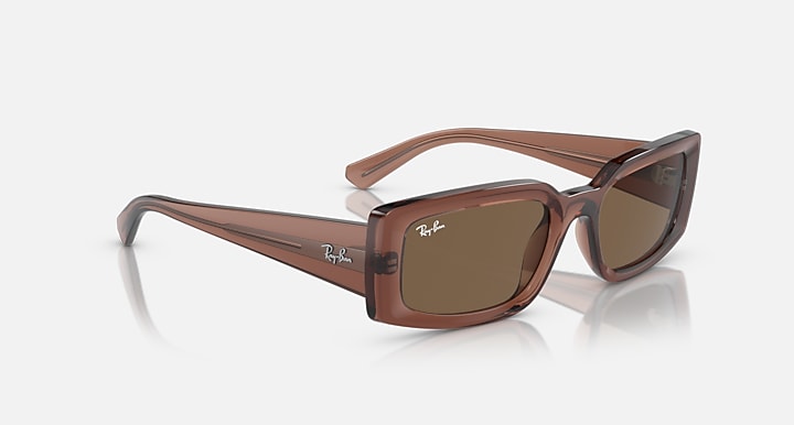 Ray-Ban KILIANE BIO-BASED Transparent Brown with Dark Brown Solid Color lenses - Alternative