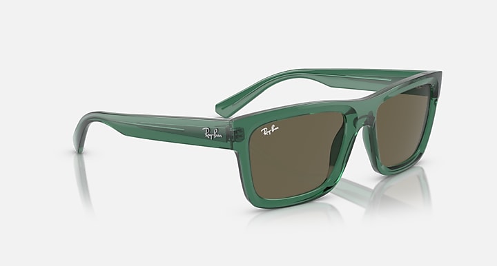 Ray-Ban WARREN BIO-BASED Transparent Green with Brown Solid Color lenses - Alternative