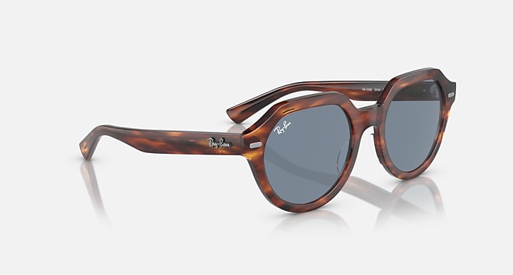 Ray-Ban GINA Striped Havana with Blue Solid Color lenses - Alternative