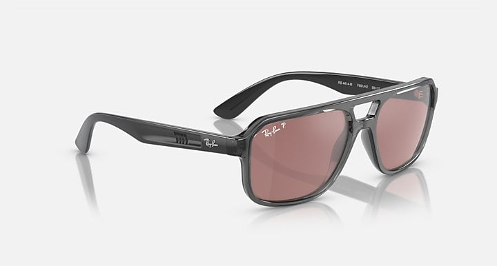 Ray-Ban RB4414M SCUDERIA FERRARI COLLECTION POLARIZED+ LENSES Transparent Grey with Purple & Silver Polarized Polarized+ lenses - Alternative