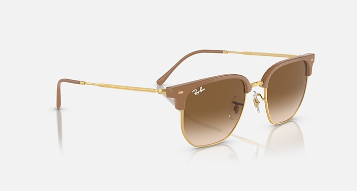 Ray-Ban NEW CLUBMASTER Beige On Gold; Gold with Light Brown Gradient lenses - Alternative