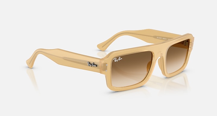 Ray-Ban FLACKO BIO-BASED Transparent Beige with Clear Gradient Brown Gradient lenses - Alternative