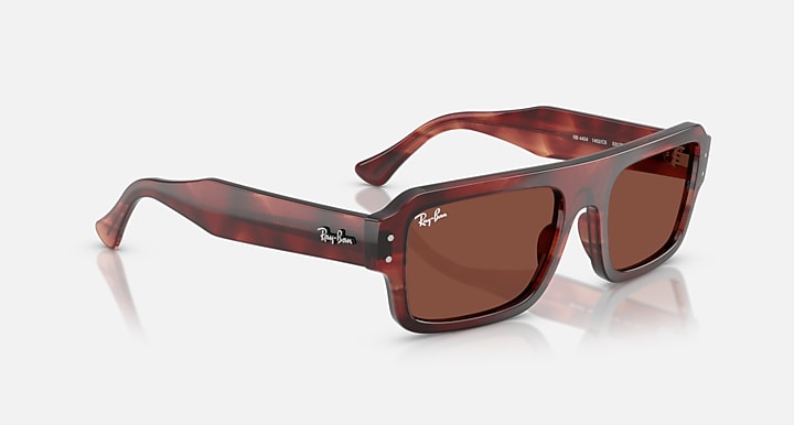 Ray-Ban FLACKO BIO-BASED Havana Red with Red Solid Color lenses - Alternative