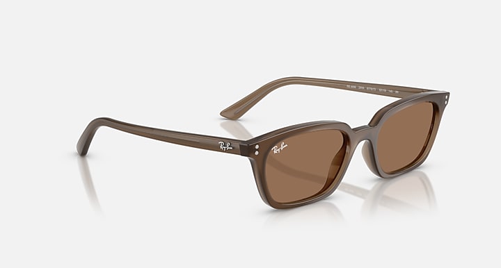 Ray-Ban ZAYA BIO-BASED Transparent Brown with Dark Brown Solid Color lenses - Alternative