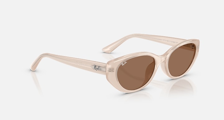 Ray-Ban RB4457D BIO-BASED Opal Beige with Dark Brown Solid Color lenses - Alternative